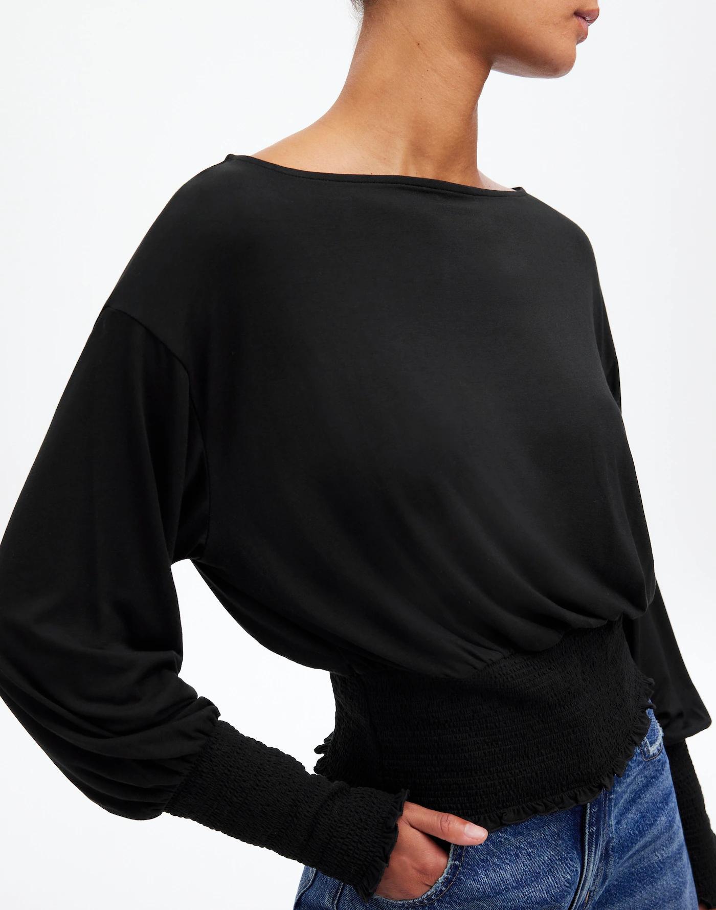 Cinched Long-Sleeve Top Product Image
