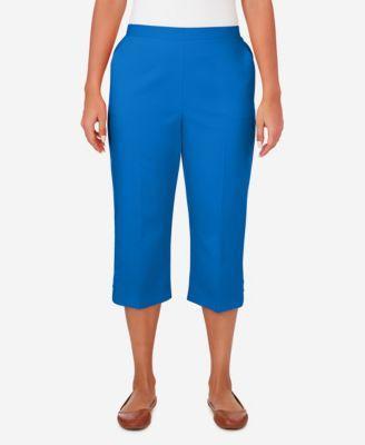 Alfred Dunner Womens Neptune Beach Pull-On Beach Capri Pants Product Image