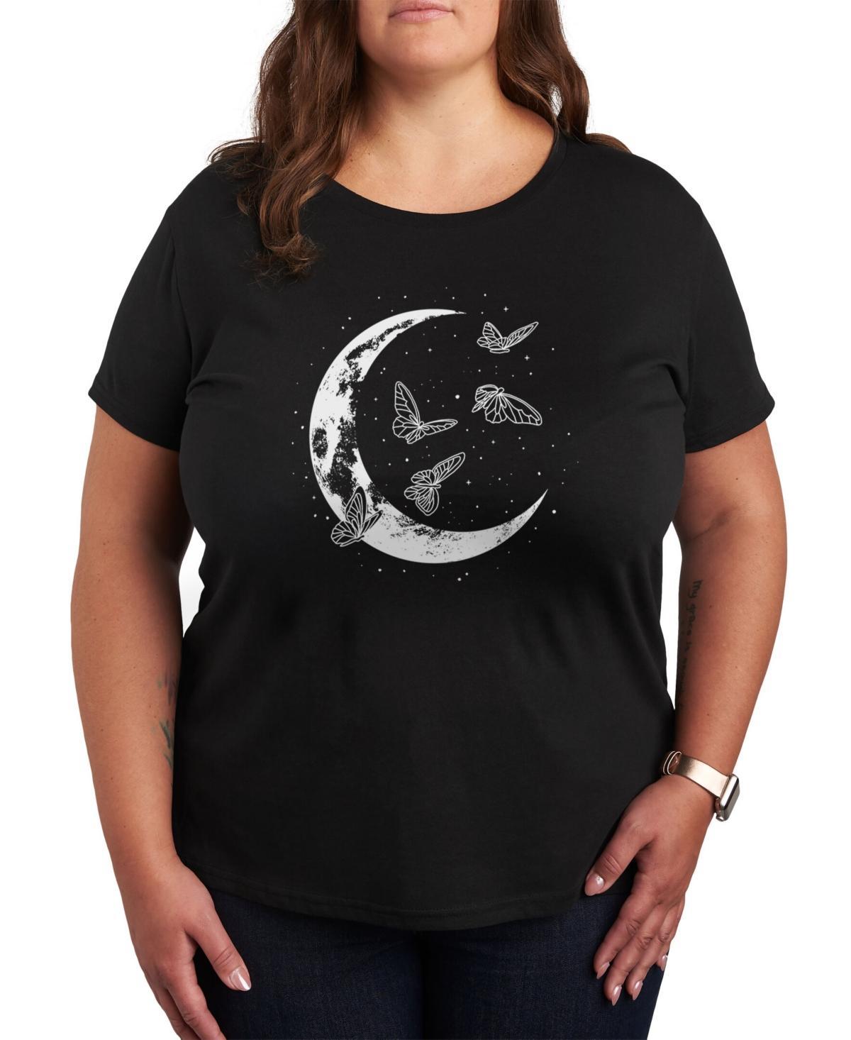 Womens Butterfly Moon Graphic Tee, Girls Product Image