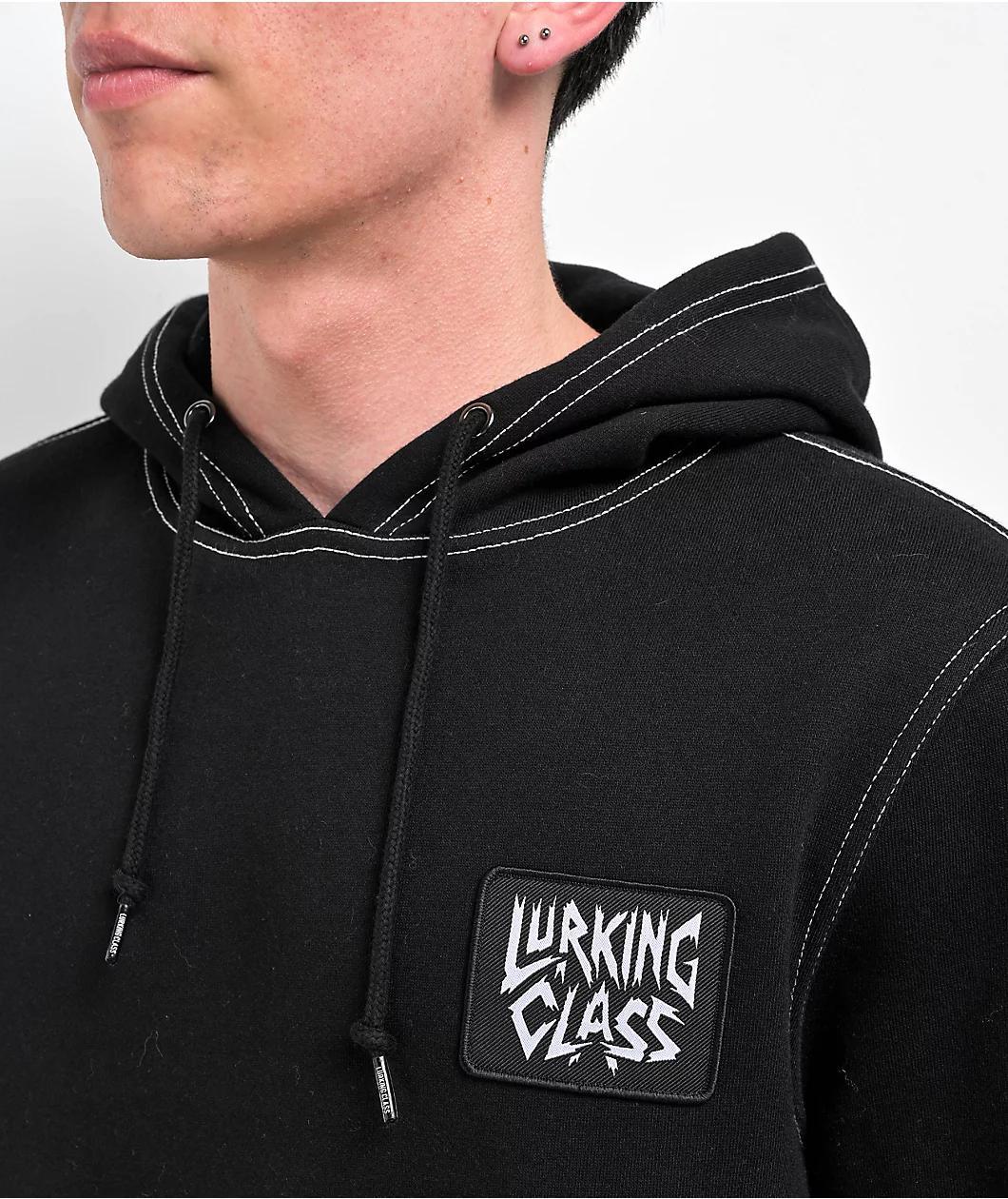 Lurking Class by Sketchy Tank Do Not Enter Black Hoodie Product Image