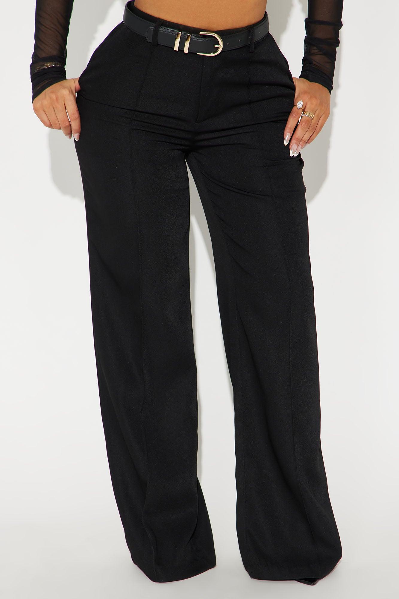 Benji Belted Trouser - Black Product Image