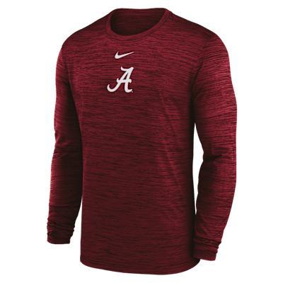 Men's Michigan Sideline Velocity Jordan Brand Dri-FIT College Long-Sleeve T-Shirt Product Image