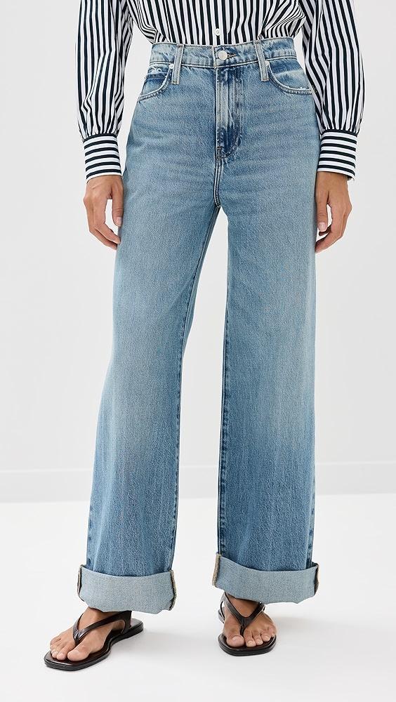 FRAME Le Jane Wide Leg Cuffed Jeans | Shopbop Product Image