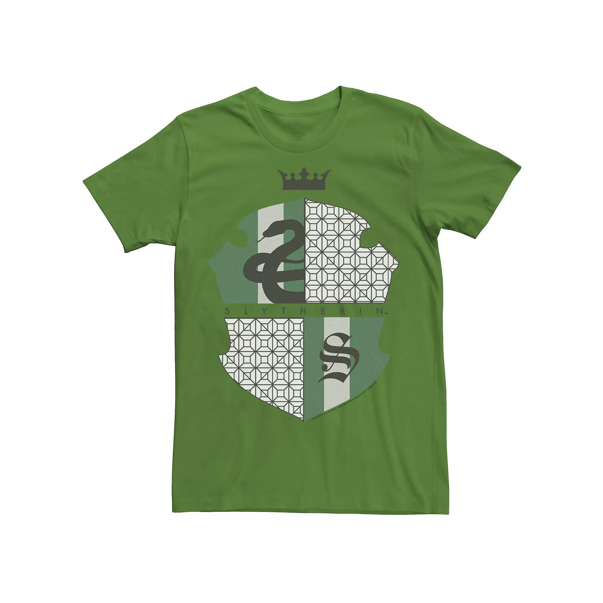 Men's Deathly Hallows 2 Slytherin Shield Tee, Size: XXL, Silver Product Image