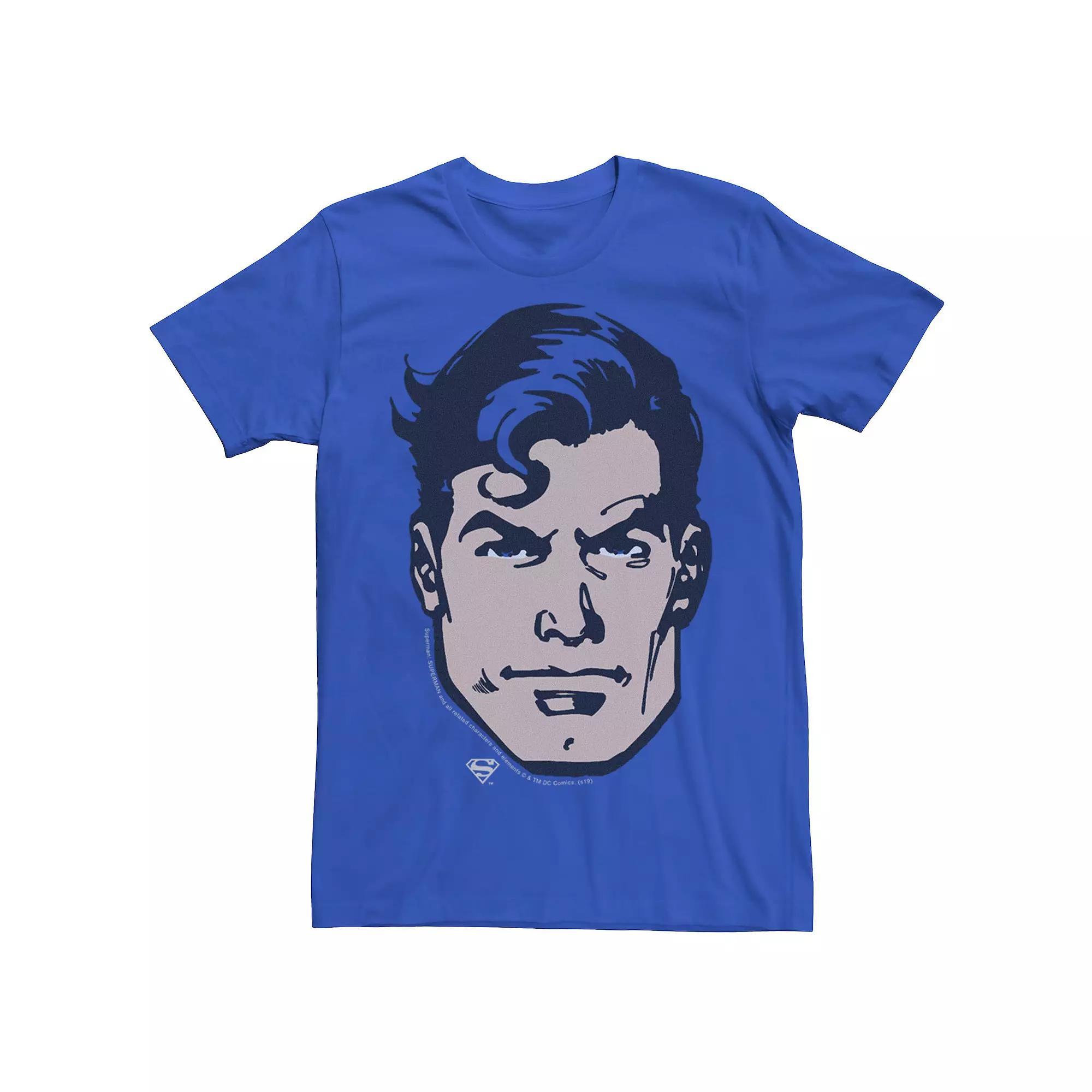 Mens DC Comics Superman Big Face Portrait Graphic Tee Product Image