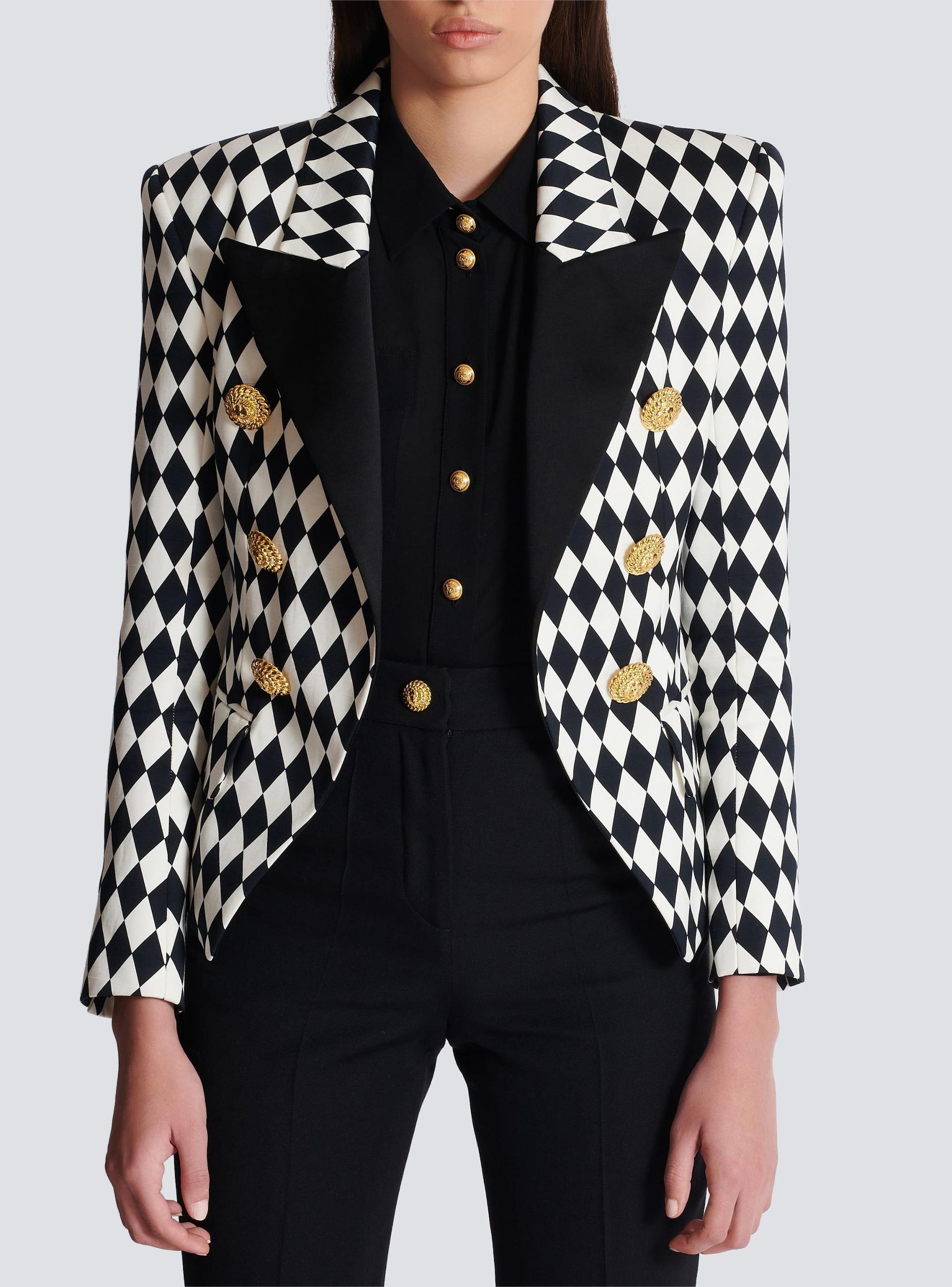 6-button Diamond crepe jacket Product Image