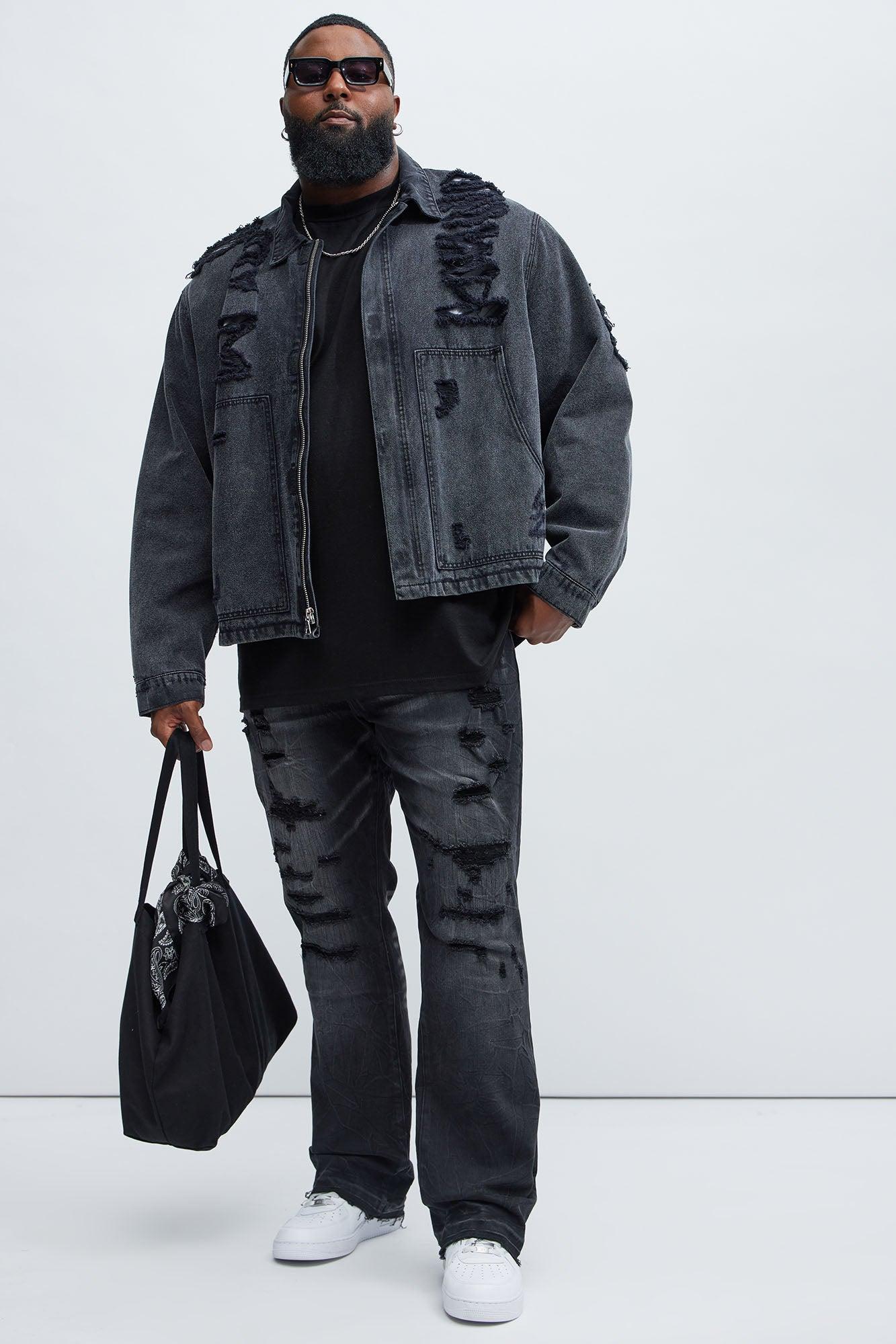 Undercover Slim Stacked Flare Jeans - Black Wash Product Image