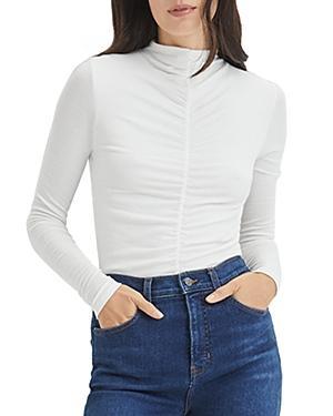 Womens Theresa Ruched Jersey Turtleneck Sweater Product Image