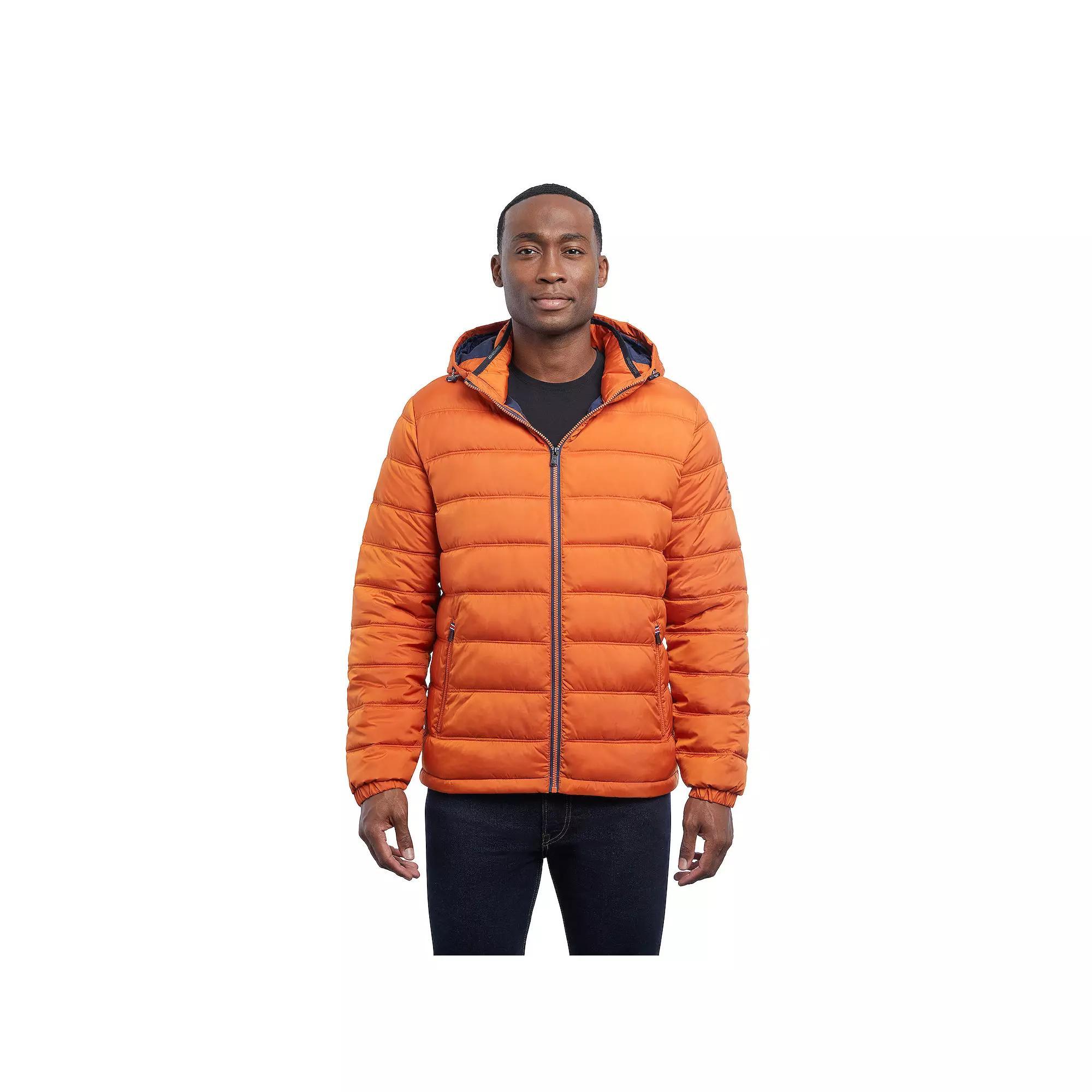 Mens London Fog Hooded Puffer Jacket Product Image