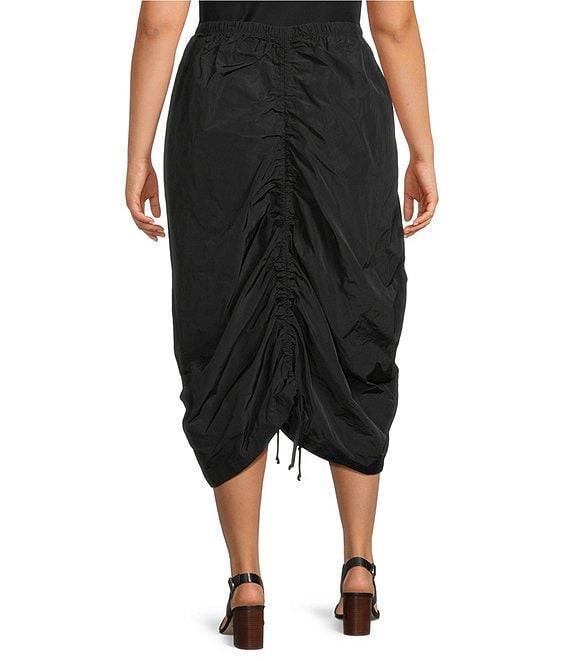 Bryn Walker Plus Cleo Memory Crunch Flat Front Ruched Skirt Product Image