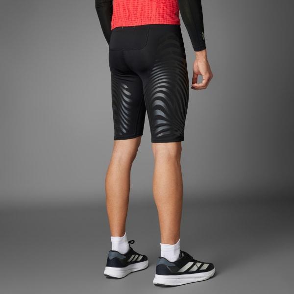 adidas Adizero Control Running Short Leggings Black 2XL Mens Product Image