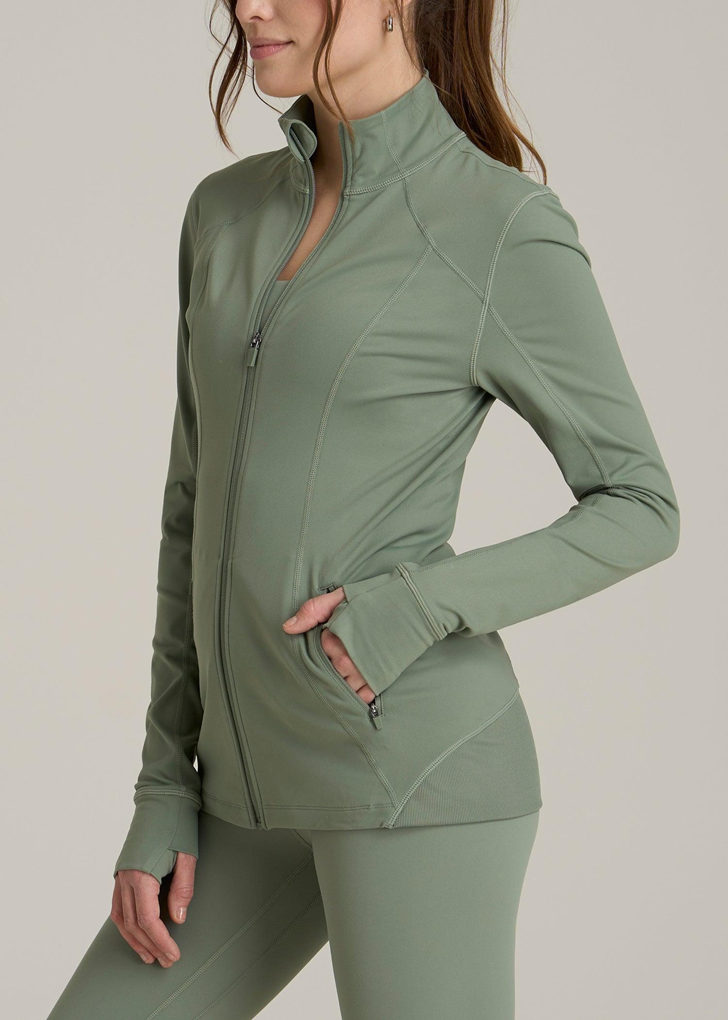 Women's Athletic Zip-Up Jacket in Dark Seagrass Product Image