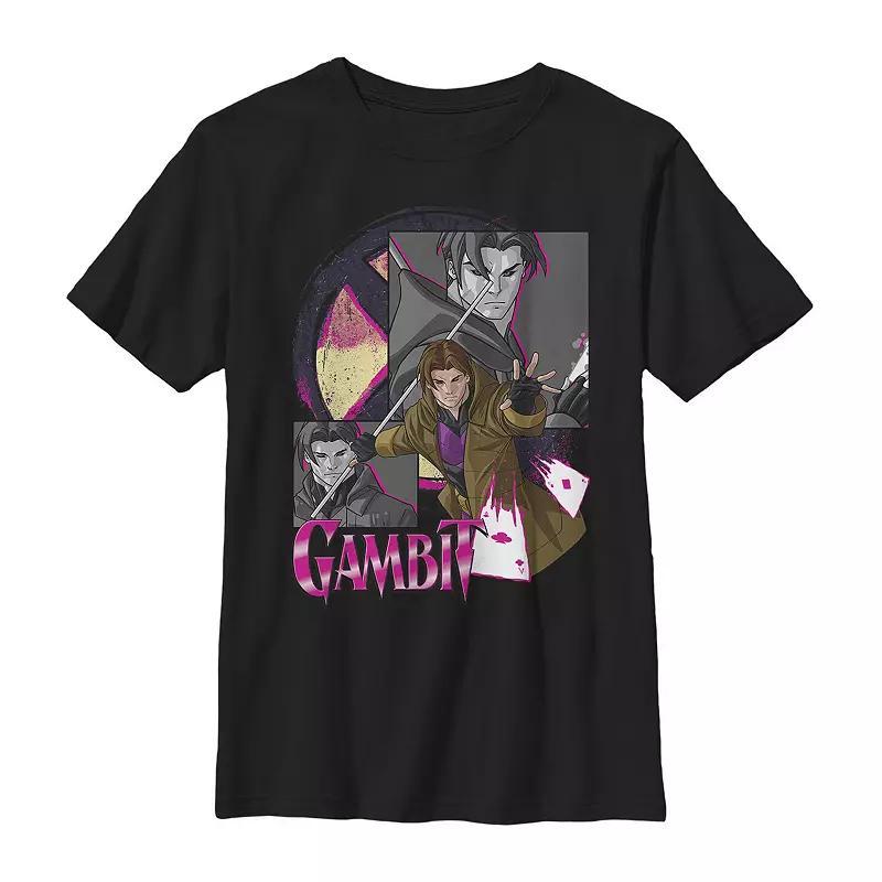 Boys 8-20 Marvel X-Men Gambit Collage Panel Logo Graphic Tee, Boy's, Size: Medium, Black Product Image