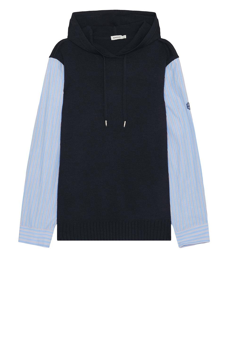 Adonis Knit Woven Combo Hoodie Product Image