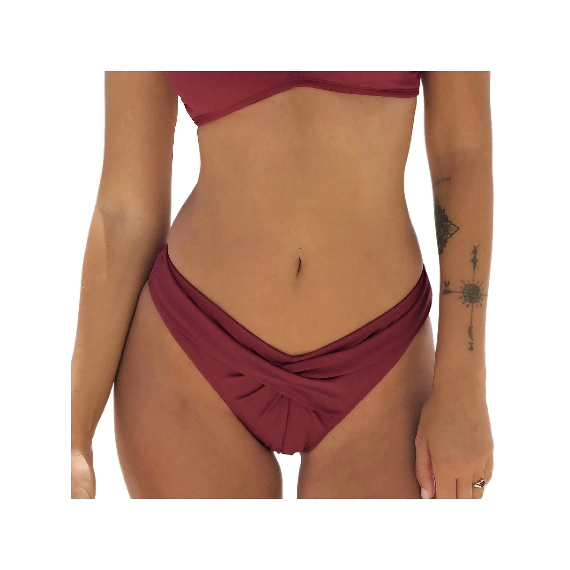 Women's Cupshe Mildness Extra Cheeky Bikini Bottoms, Size: Medium, Red Product Image
