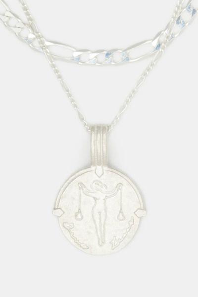 Deux Lions Jewelry Sterling Silver Sicilian Zodiac Layered Necklace Womens at Urban Outfitters Product Image