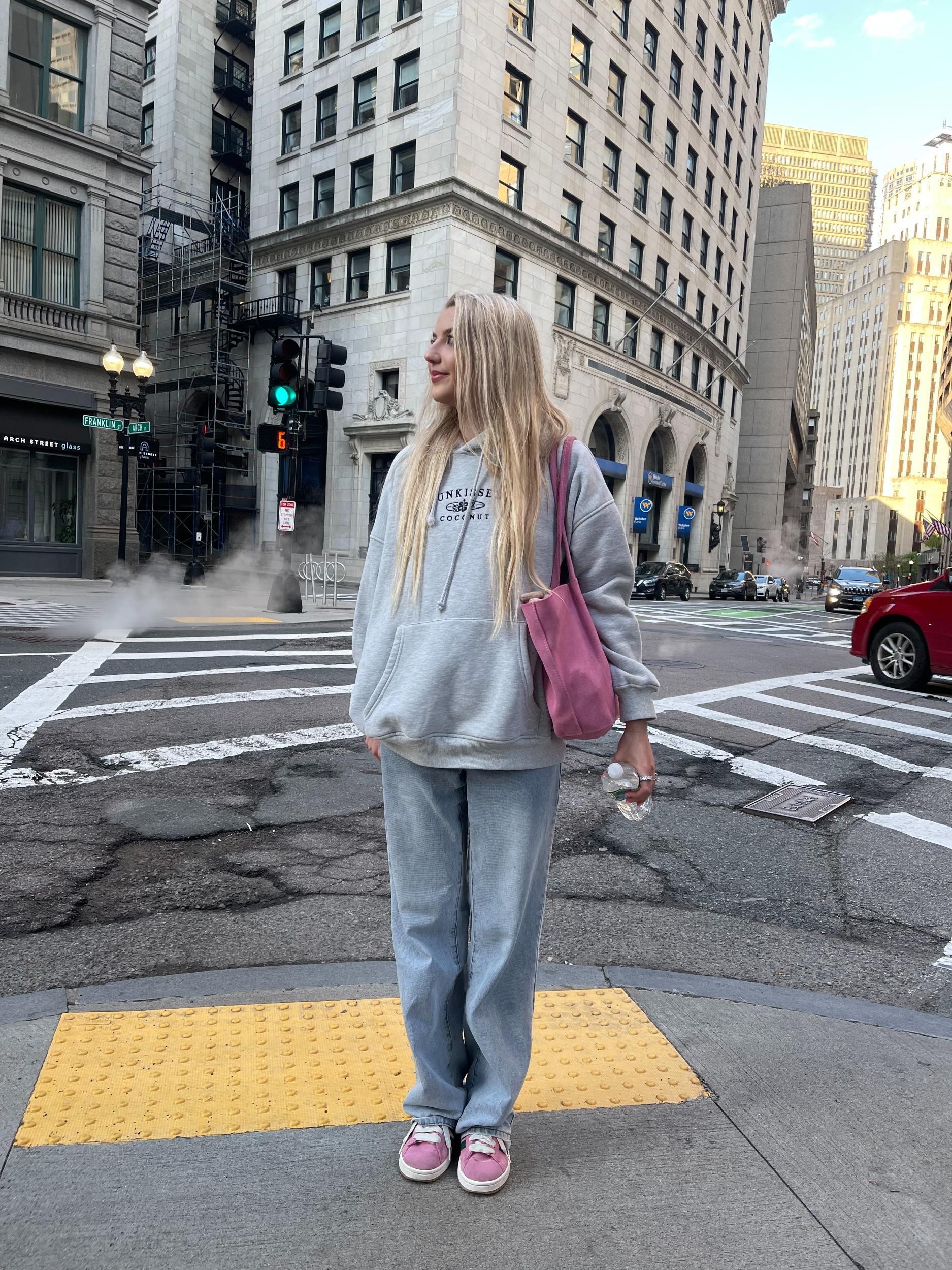 Afternoon Grey Sunkissedcoconut Logo Embroider Hoodie Girls Product Image