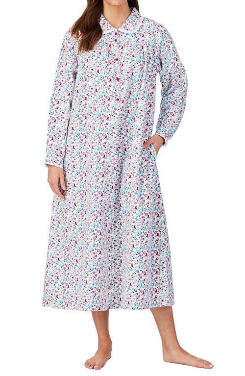 Lanz of Salzburg Classic 50 Open Neck Gown Plaid) Women's Pajama Product Image
