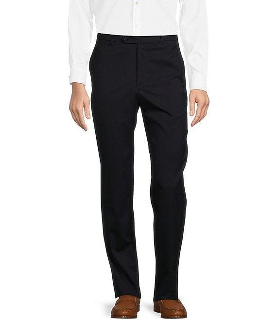 Hart Schaffner Marx New York Modern Fit Flat Front Solid Dress Pants Product Image