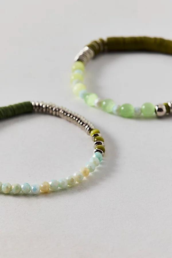 Color Pop Mixed Beaded Stretch Bracelet Set Womens at Urban Outfitters Product Image
