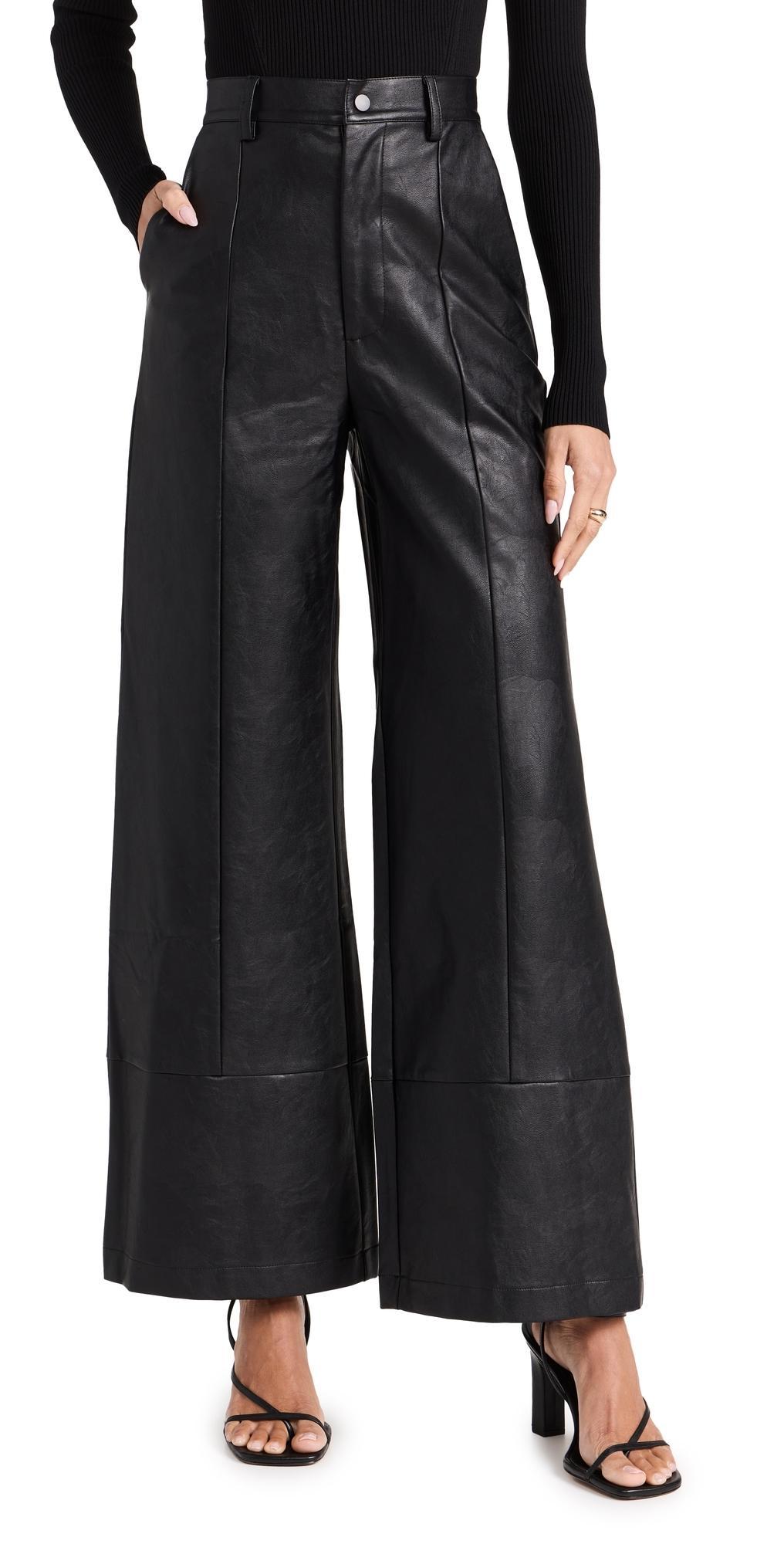 BARDOT Marlowe Wide Leg Pants Black 2 Product Image