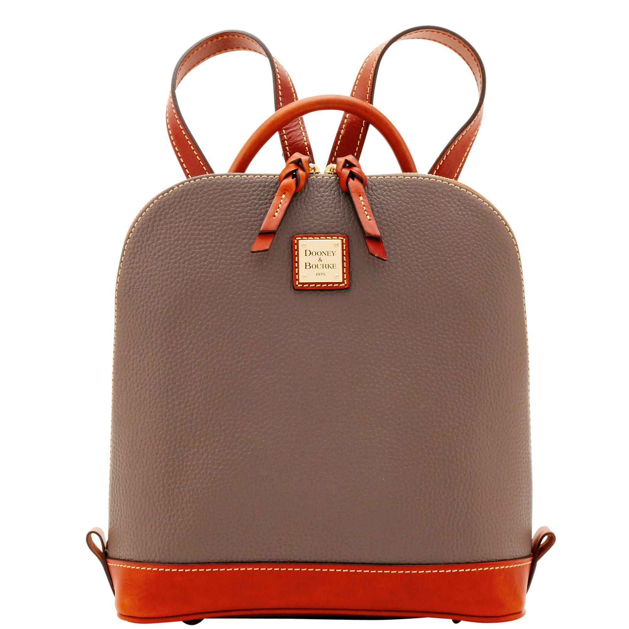 Dooney & Bourke Womens Pebble Grain Zip Pod Leather Backpack in Black Product Image