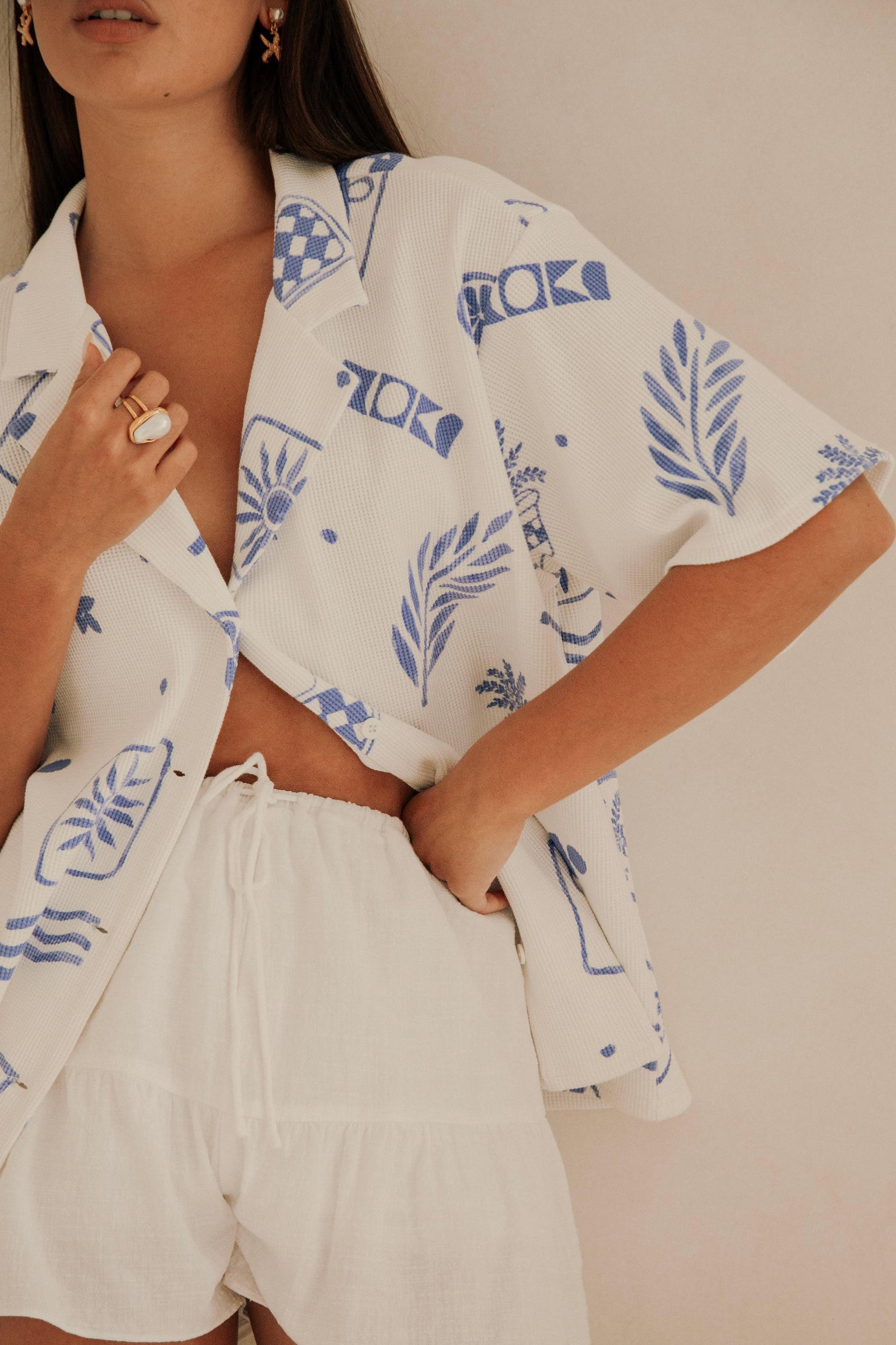 Anika Top - Artefacts Blue Product Image