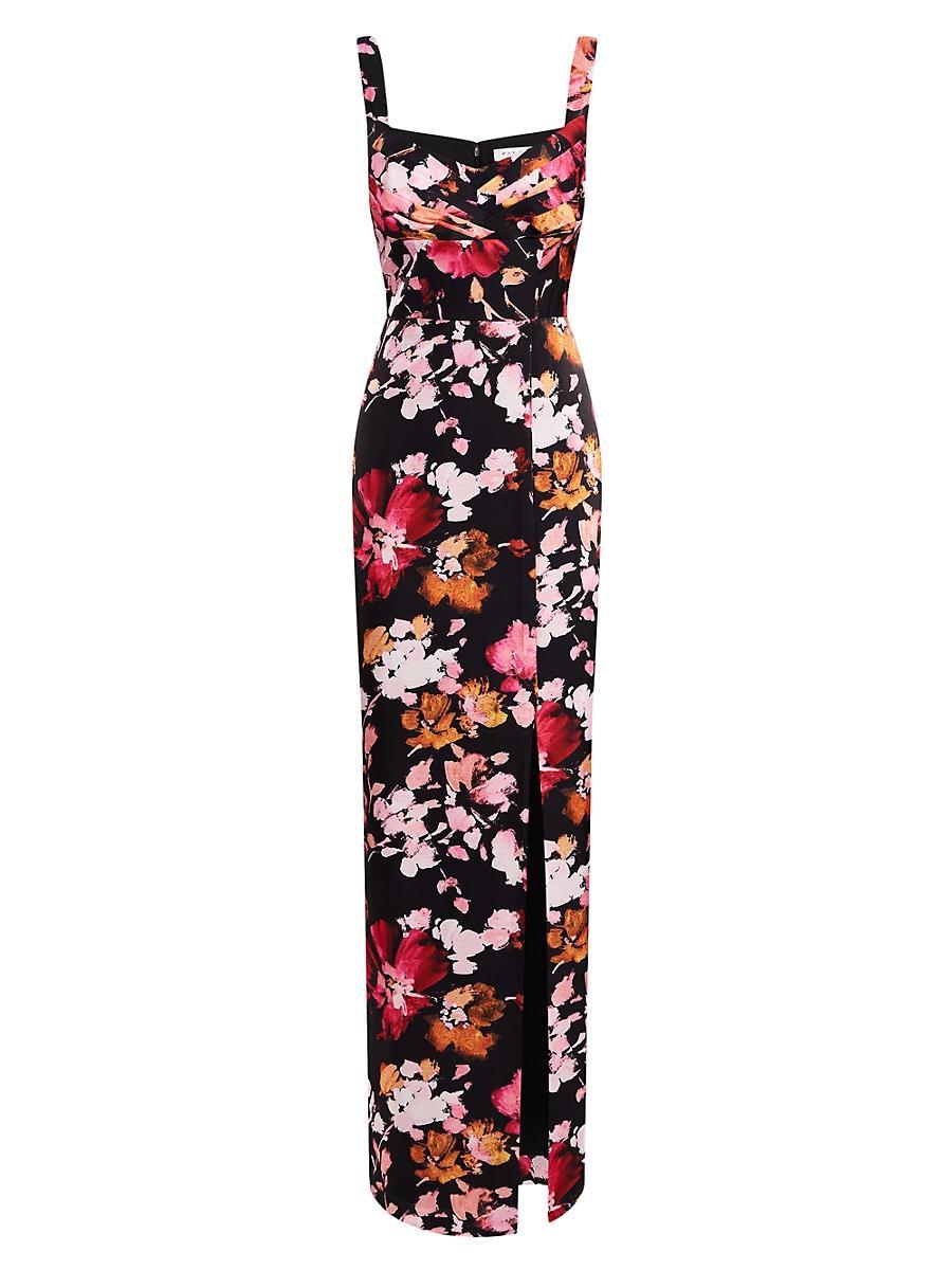 Womens Nicole Floral Organza Column Gown Product Image