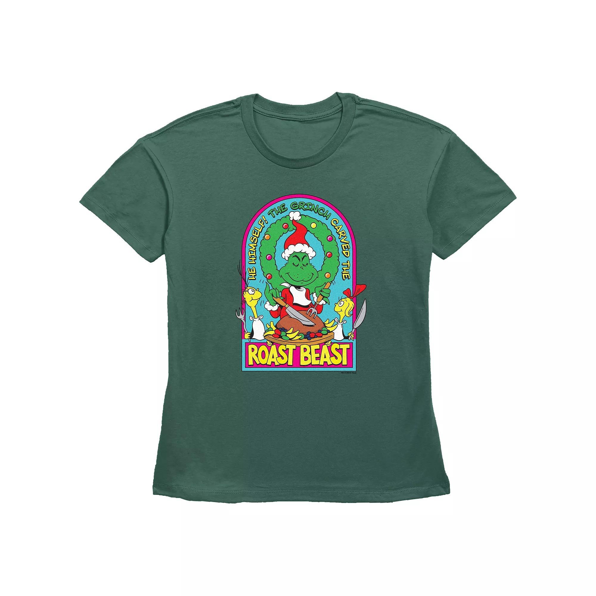Women's Dr. Seuss Grinch Roast Beast Graphic Tee, Size: Small, Green Product Image