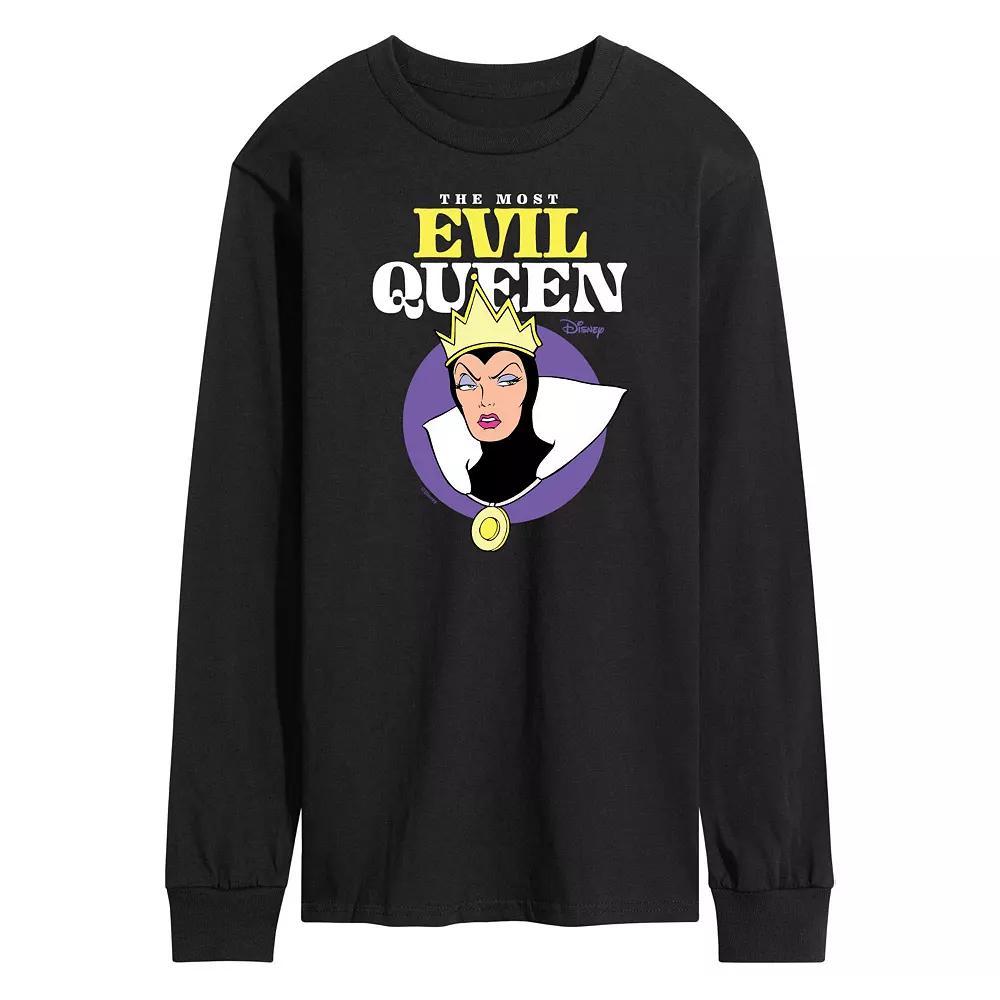 Disney Villains Snow White Evil Queen Mens Long Sleeve Graphic Tee Blue Product Image