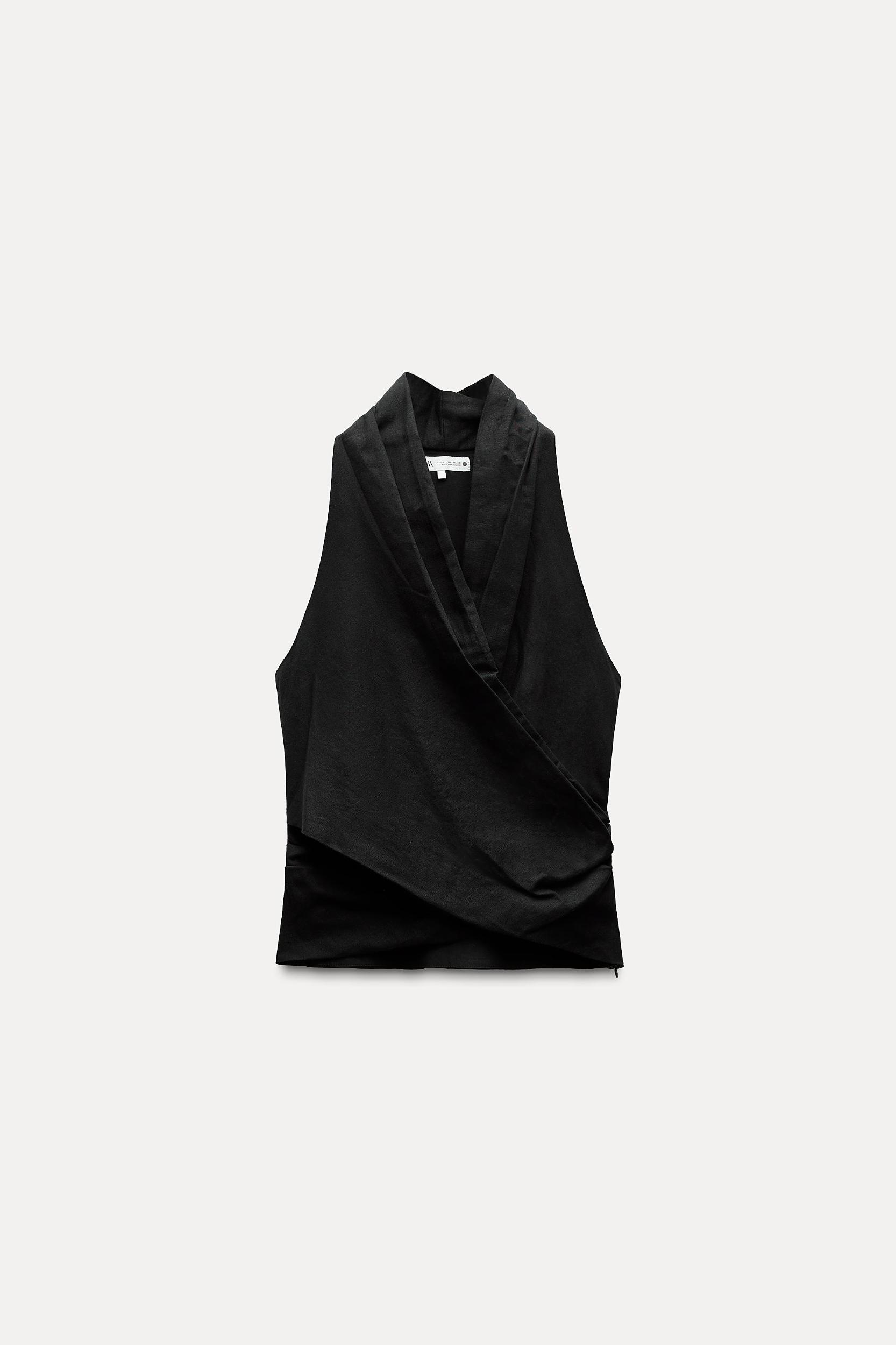 LINEN BLEND TOP ZW COLLECTION Product Image