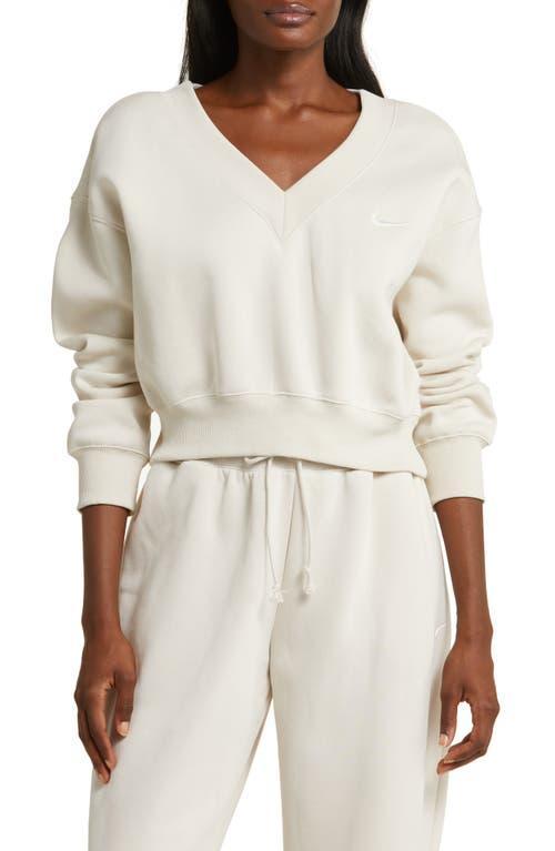 Nike Sportswear Phoenix Fleece Women's Cropped V-Neck Top Product Image