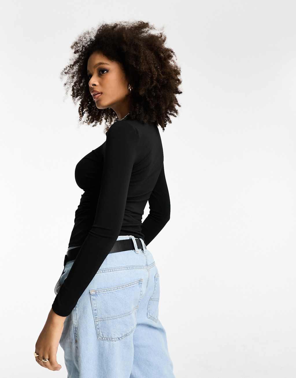 River Island draped long sleeve top Product Image