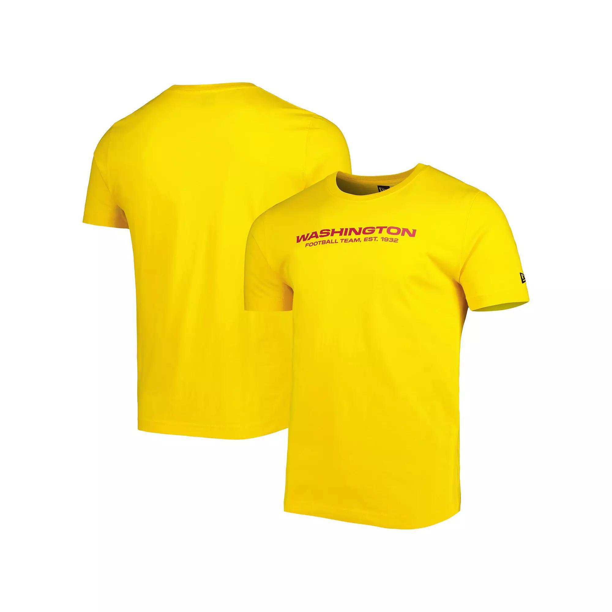 Men's New Era Gold Washington Commanders League Tonal T-Shirt, Size: Medium, Wft Gold Product Image