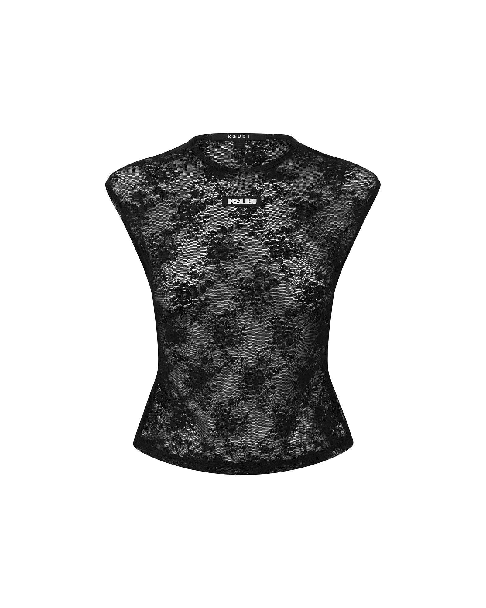 SLIM TEE BLACK LACE Female Product Image