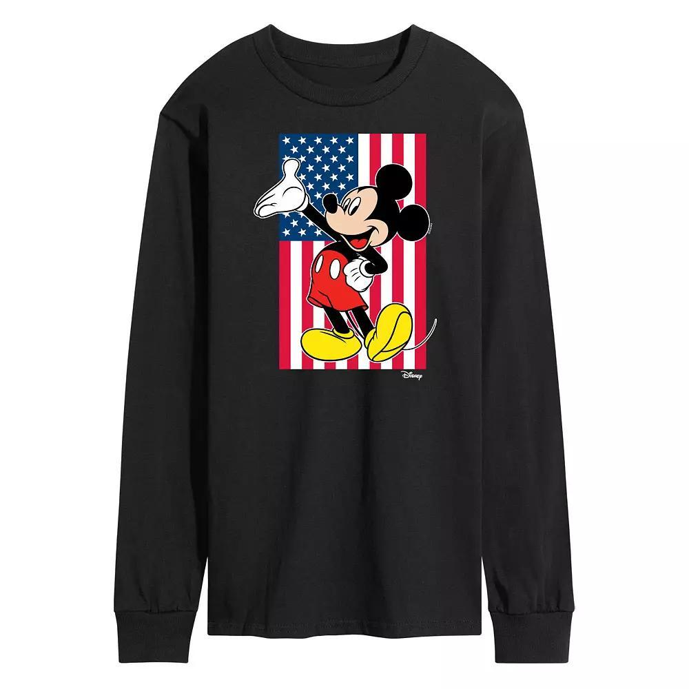 Disneys Mickey Mouse Mens Flag Long Sleeve Product Image