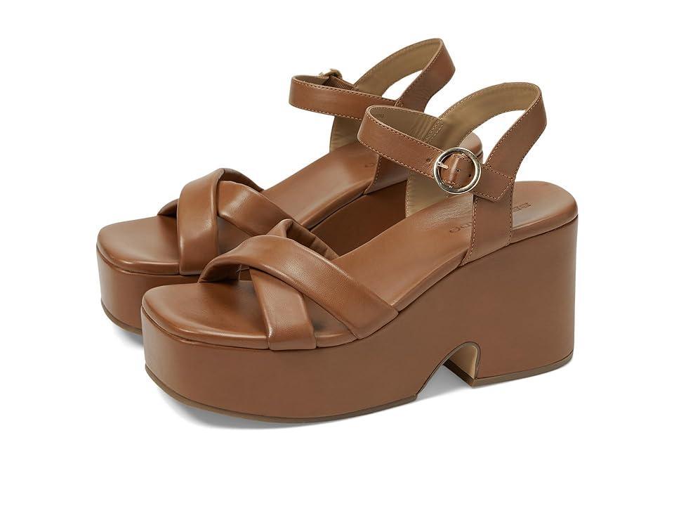 Leather Crisscross Platform Sandals Product Image