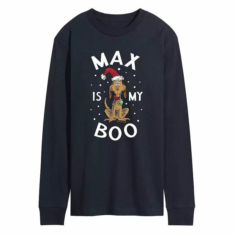 Mens Dr. Seuss The Grinch Max Is My Boo Tee Blue Product Image