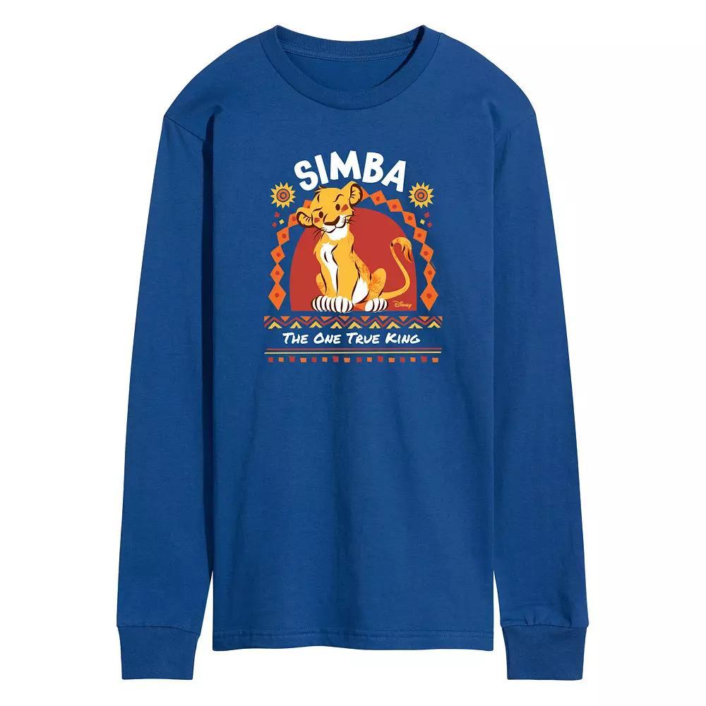 Disneys The Lion King Simba Mens One True King Long Sleeve Graphic Tee Product Image