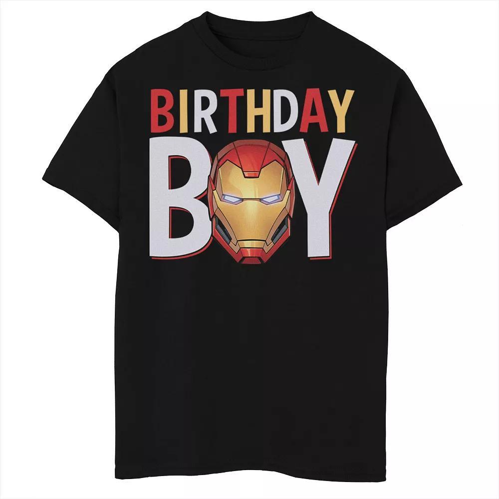 Boys 8-20 Marvel Avengers Iron Man Birthday Boy Tee, Boy's, Size: XS, Black Product Image