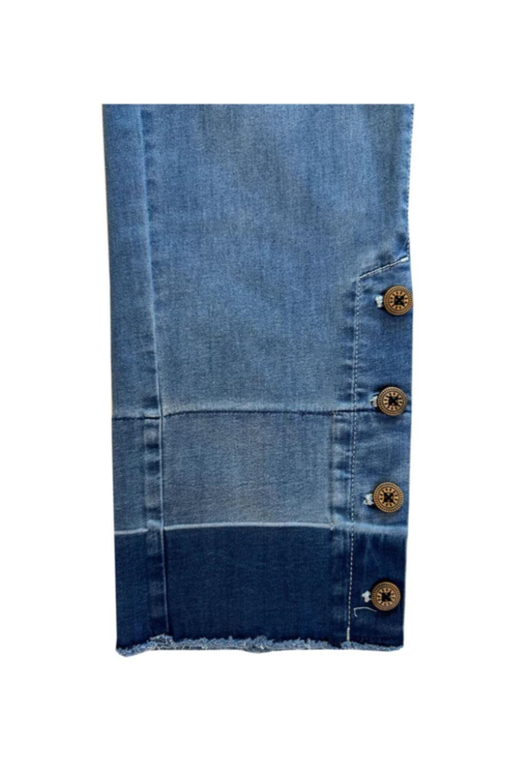 Pull on ankle  pant with buttons Female Product Image