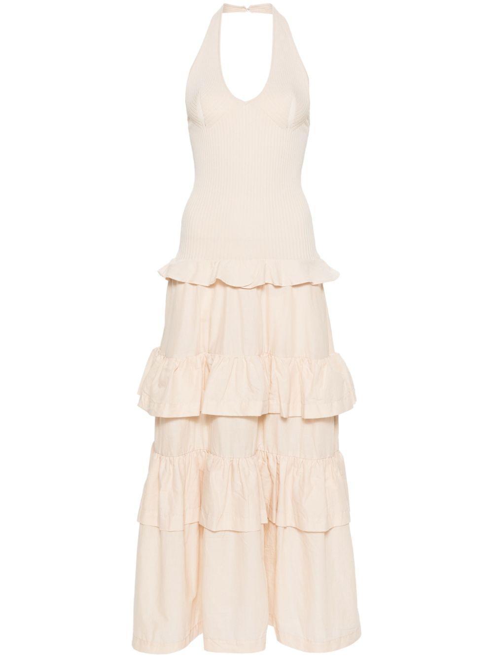 layered-effect cotton dress Product Image
