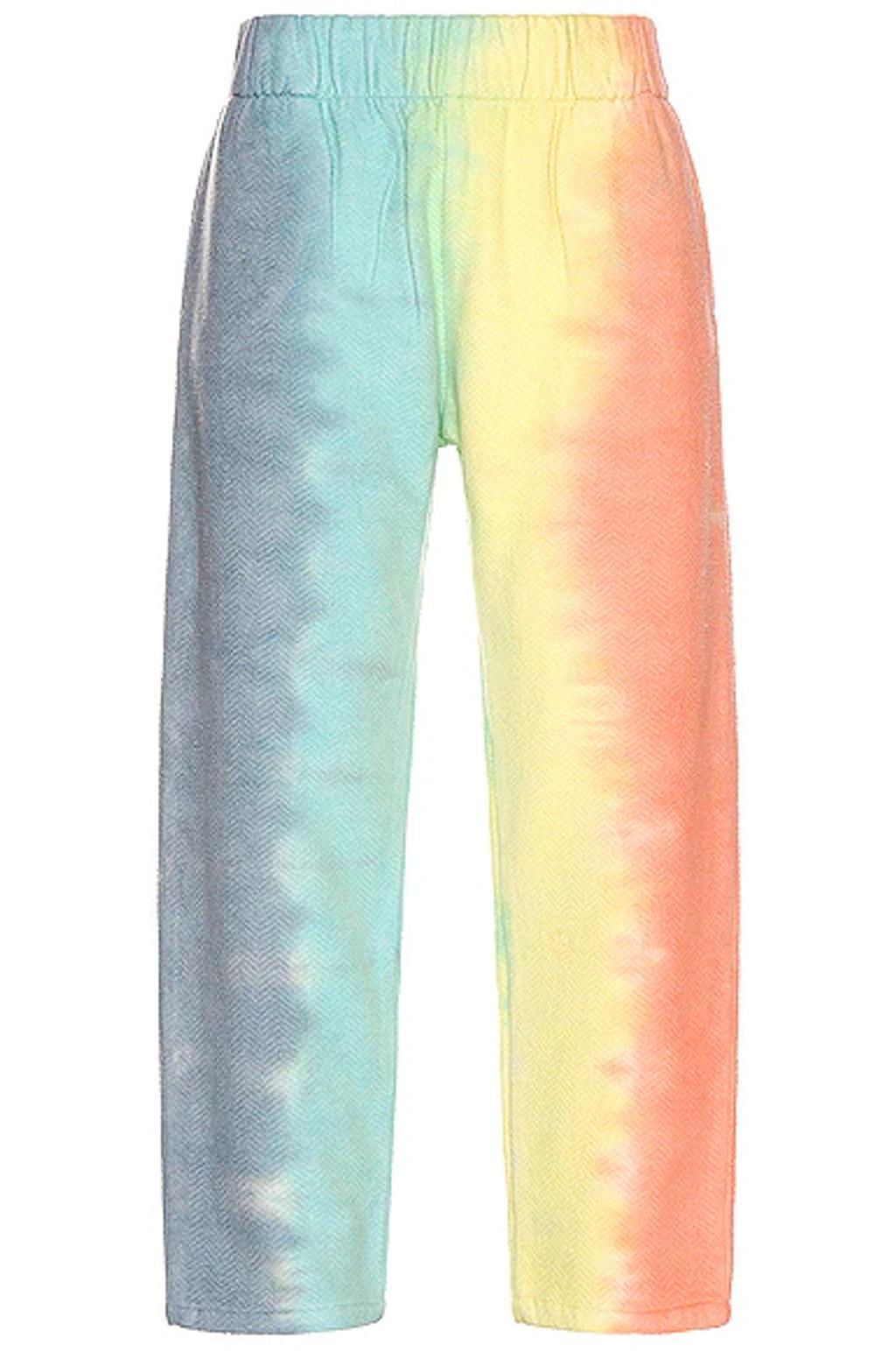 THE ELDER STATESMAN Prism Traveler Pants In White & Prism Product Image