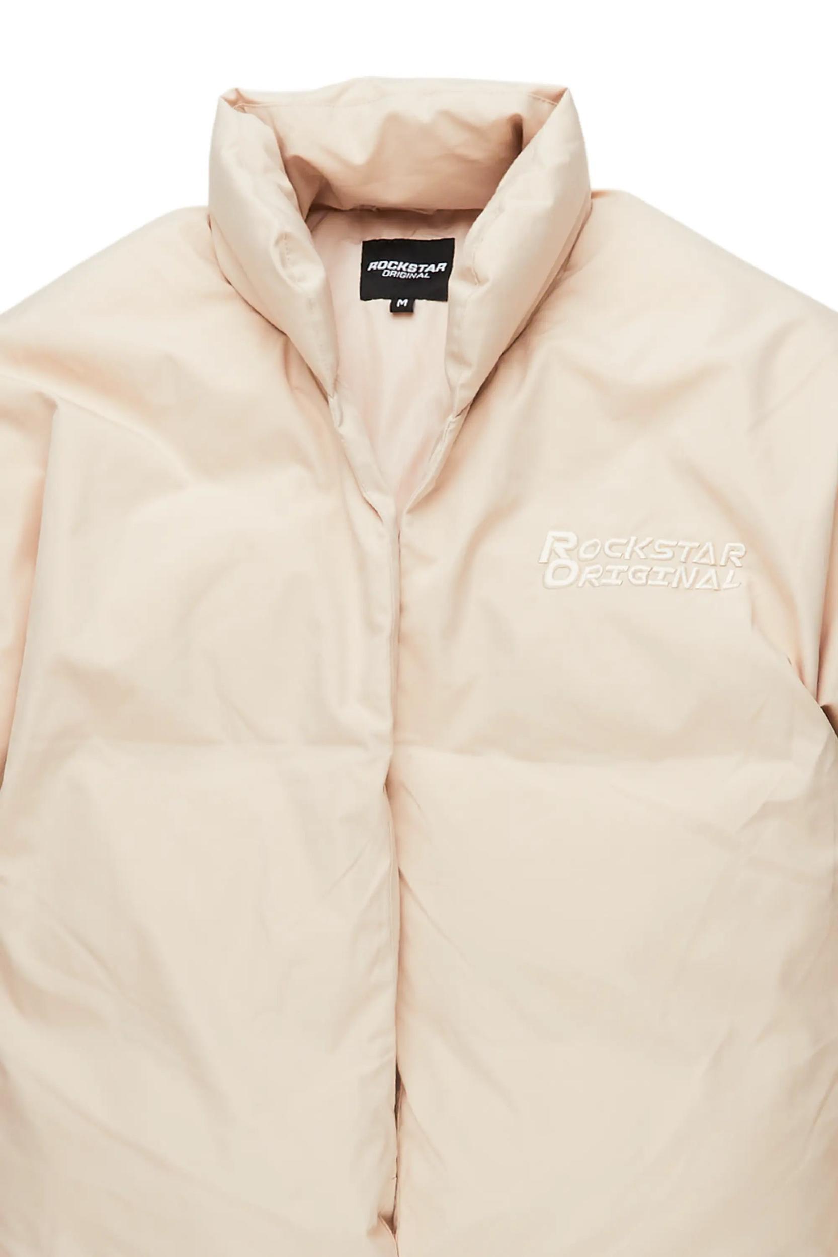 Damien Beige Puffer Jacket Male Product Image