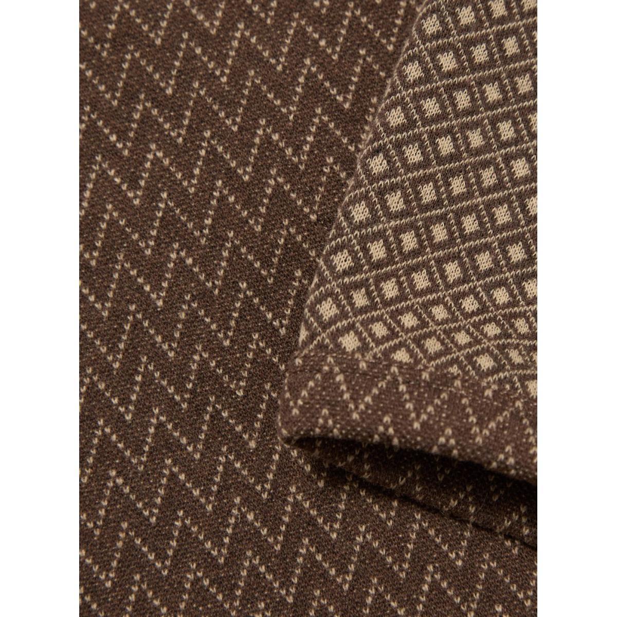 Cardigan Brown Cotton Mix Fleece Product Image