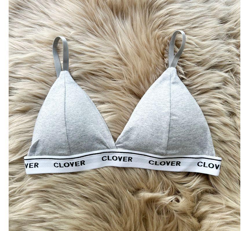 Lettering Print Wireless Bra Product Image