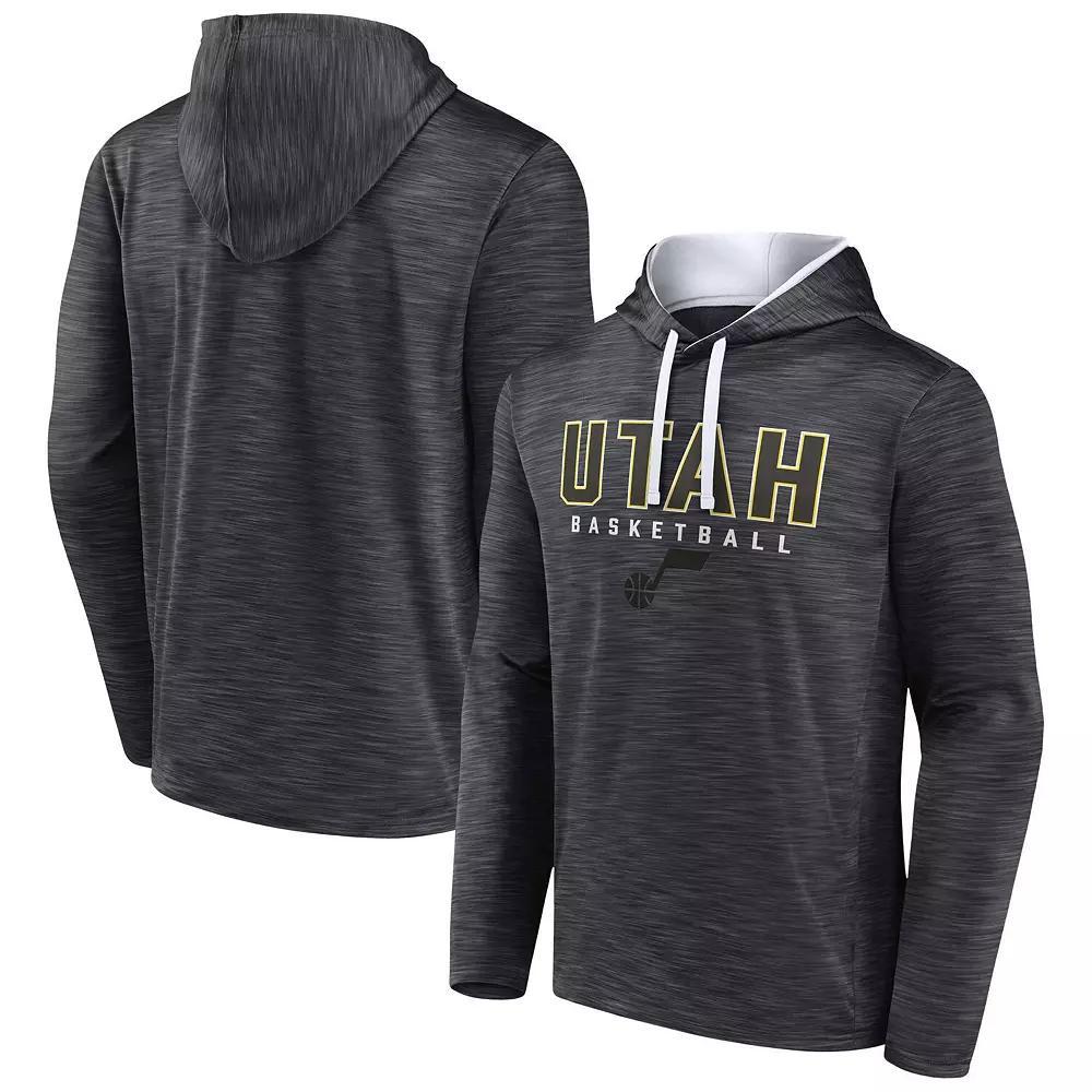 Men's Fanatics Branded Heather Charcoal Brooklyn Nets Fast Break Pullover Hoodie, Size: 5XL Product Image