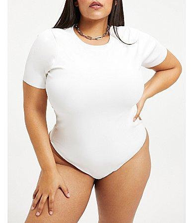 Good American Short Sleeve Scuba Bodysuit Product Image