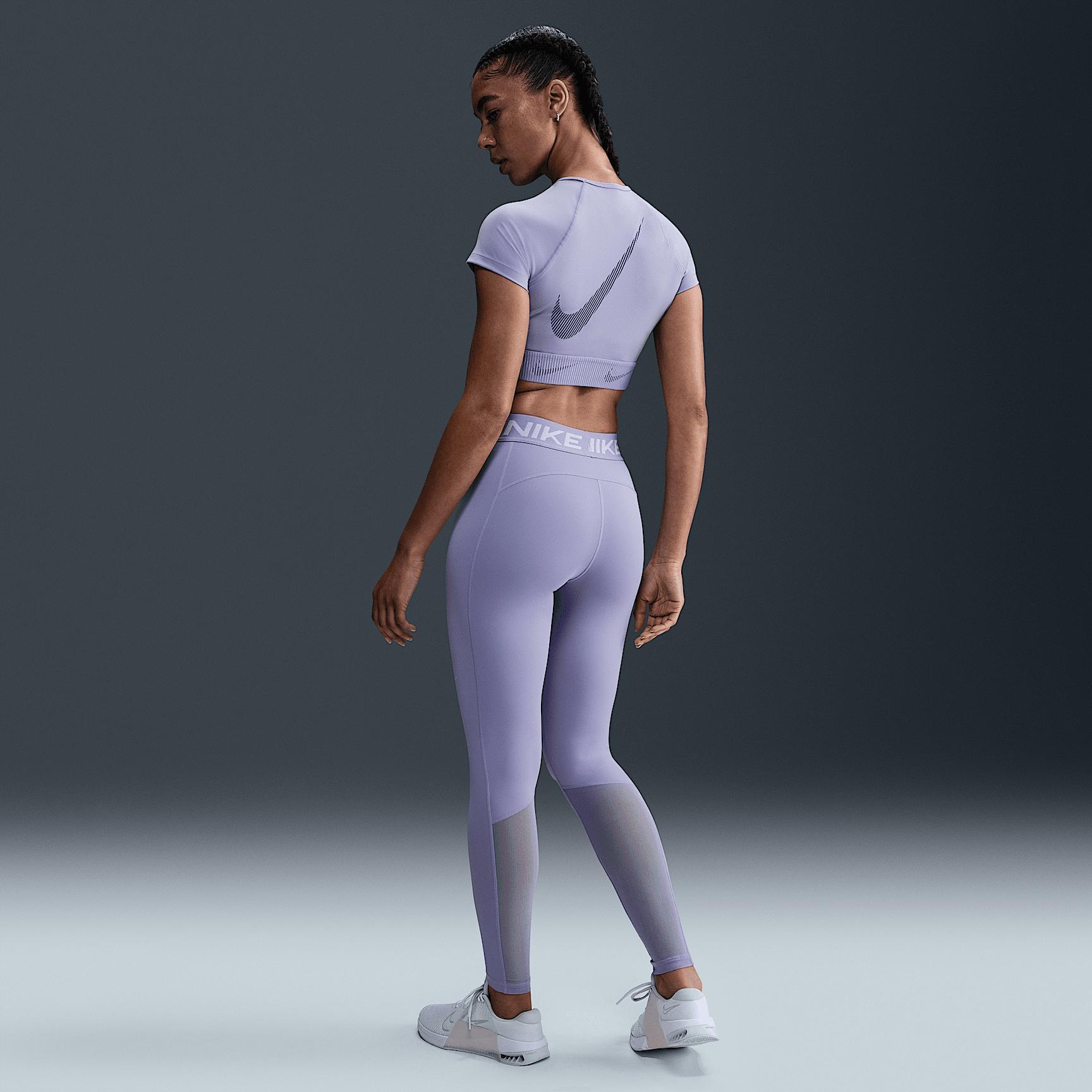 Nike Womens Pro 365 High-Waisted 7/8 Mesh Panel Leggings Product Image