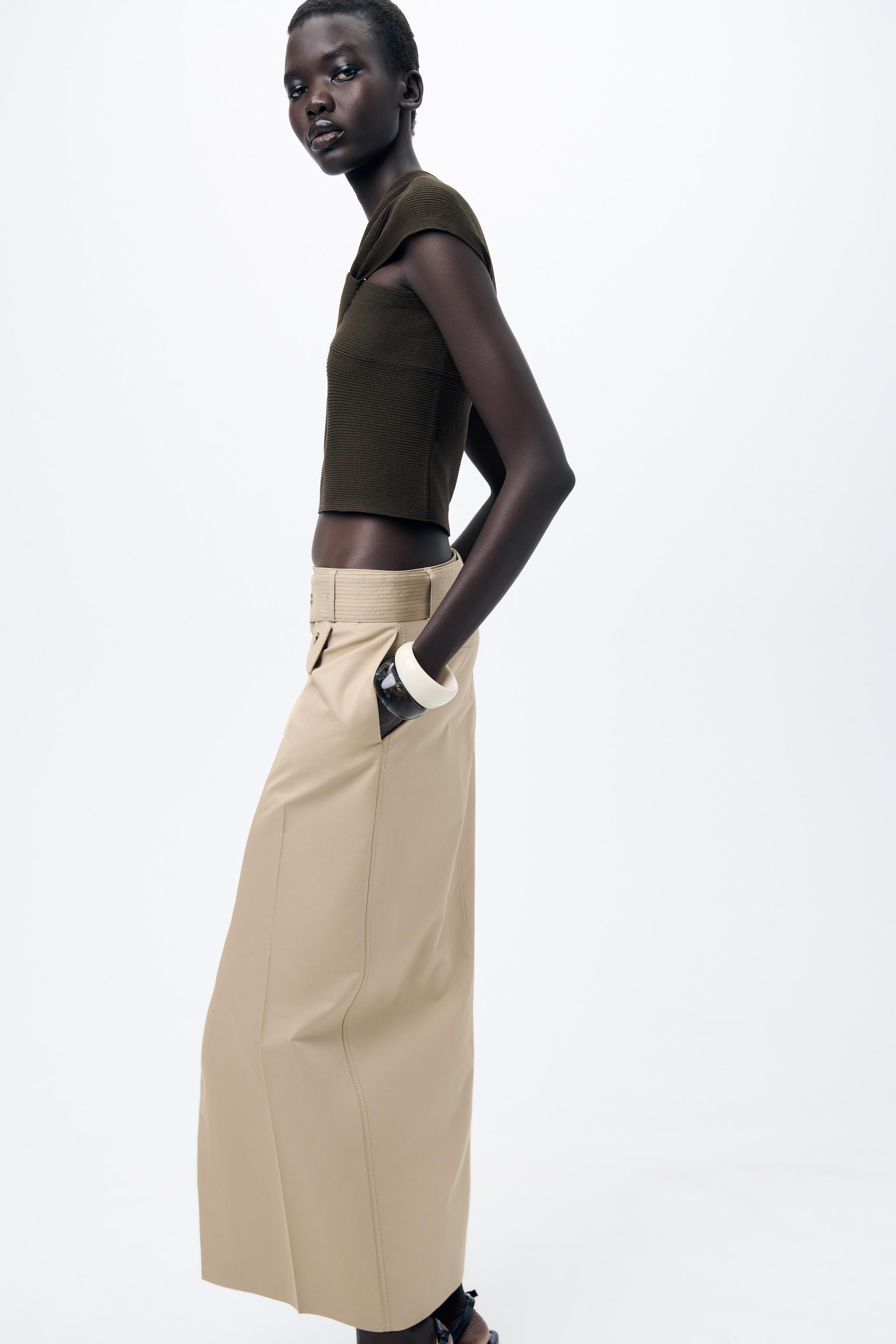 ASYMMETRIC STRAP RIBBED KNIT TOP Product Image